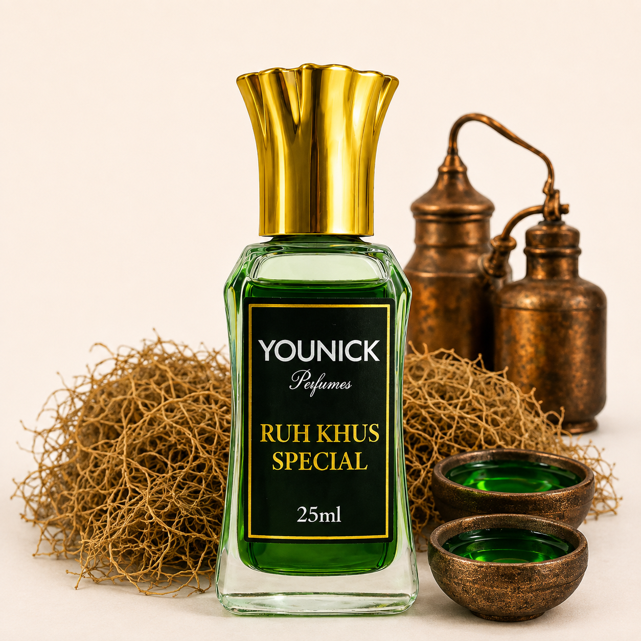 YOUNICK Ruh Khus Attar – Natural Vetiver Perfume Oil | Long Lasting Earthy Attar | Alcohol Free