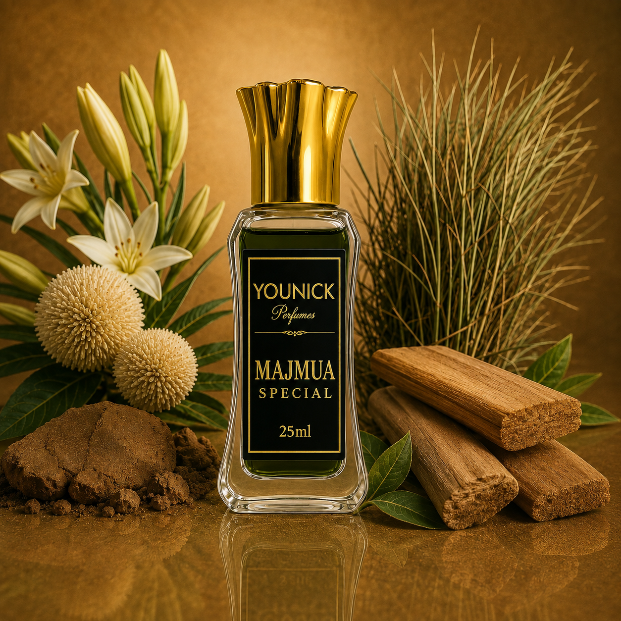 YOUNICK Majmua Attar – Traditional Green Herbal & Earthy Fragrance | Long-Lasting Attar