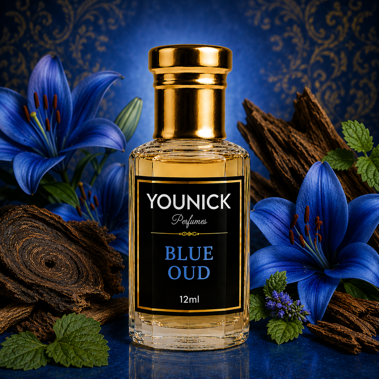 YOUNICK Blue Oud Premium Attar (Inspired by Blue Oud by Ibraheem Al Qurashi) | Luxury Long Lasting Oud Perfume Oil | Unisex Alcohol-Free Attar