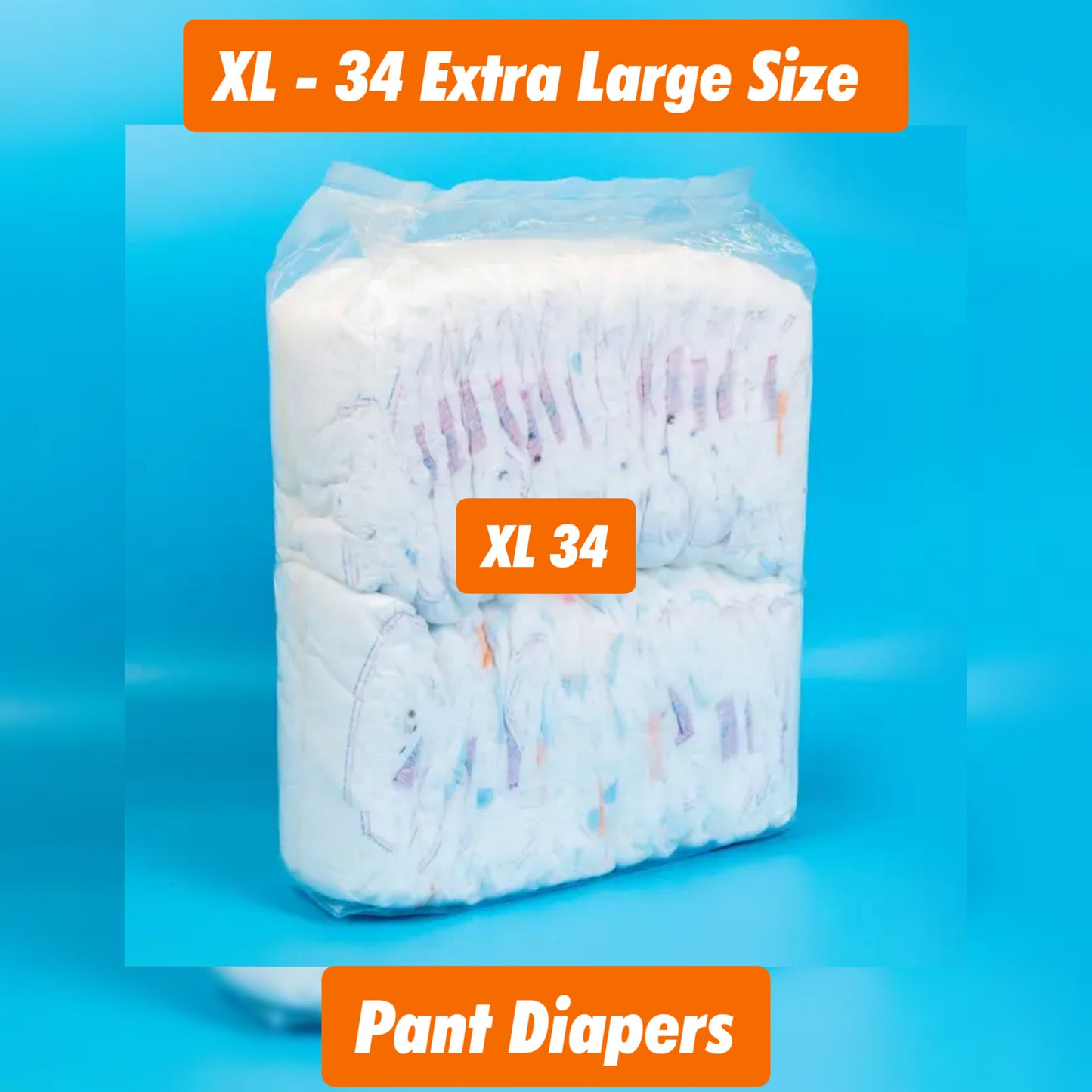 Baby diaper pants XL 34 EXTRA LARGE (12-17kg) premium baby diaper pants