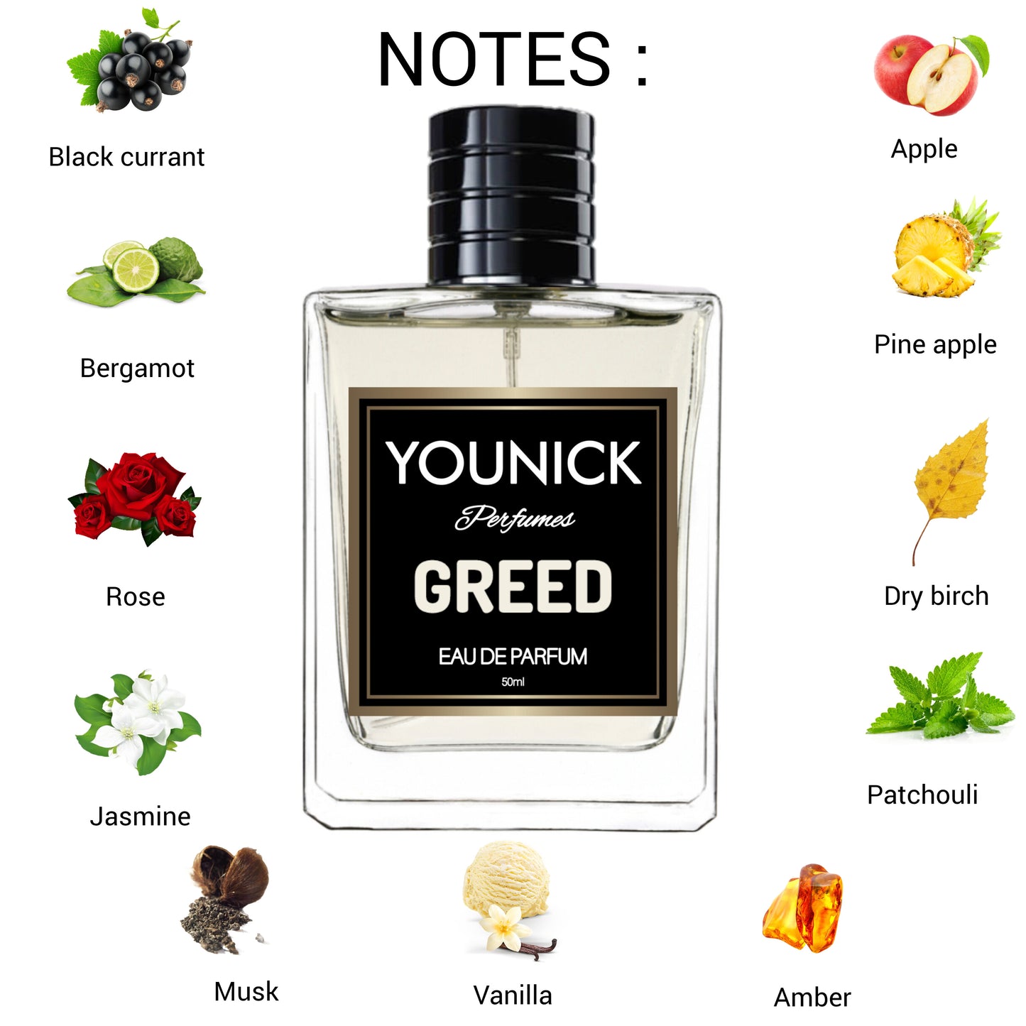 Greed Unisex Perfume 50ml by YOUNICK PERFUMES (Inspired Version Of Creed Aventus)
