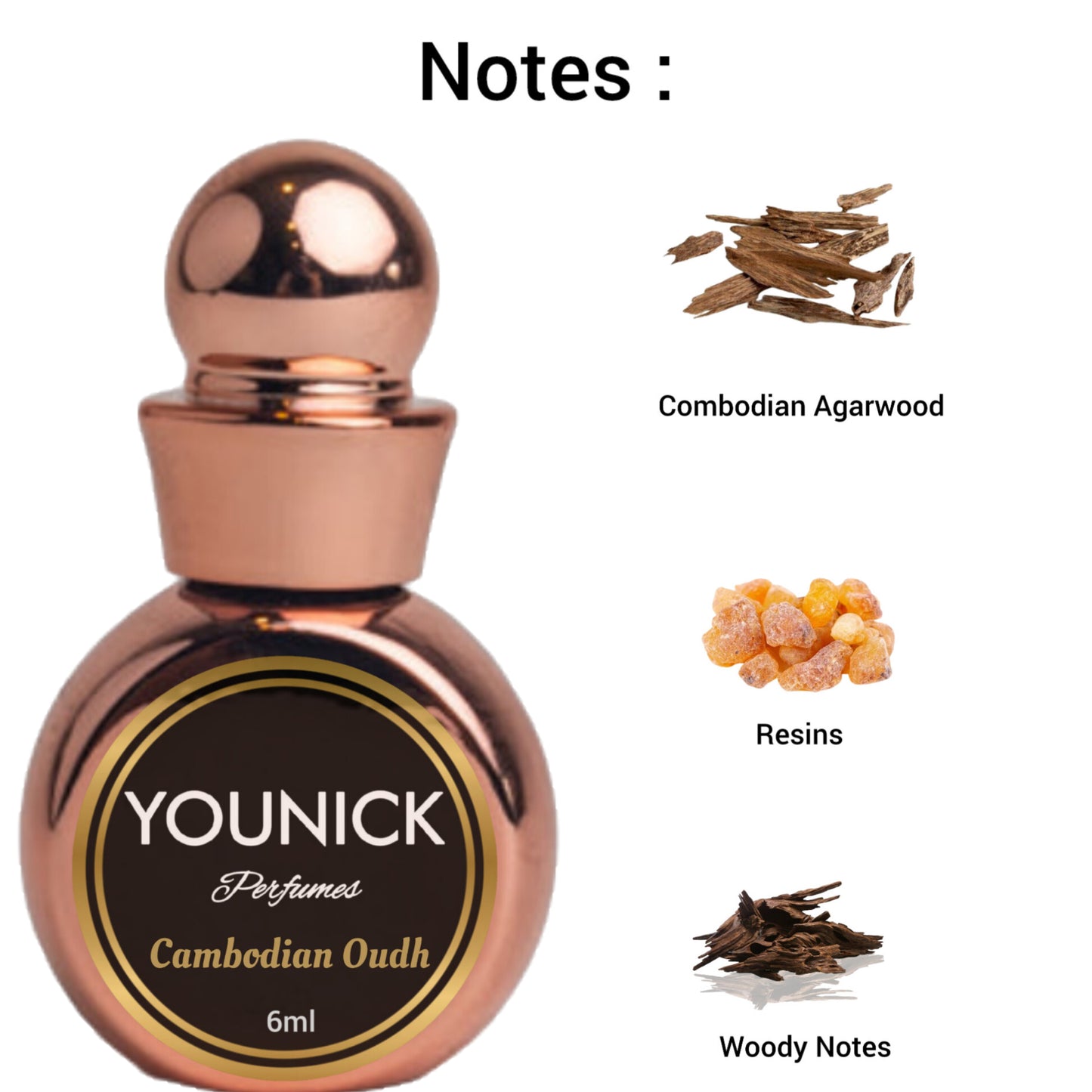 Cambodian Oud 6ml by Younick – Exotic and Deep Oud Fragrance