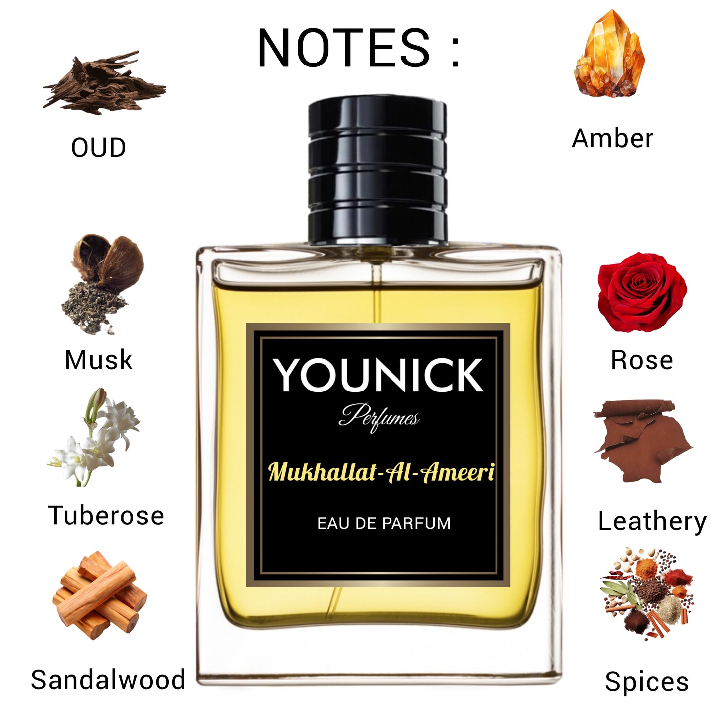 Mukhallat Al Ameeri Perfume- Luxurious Oud & Amber Eau de Parfum (50ml / 100ml)