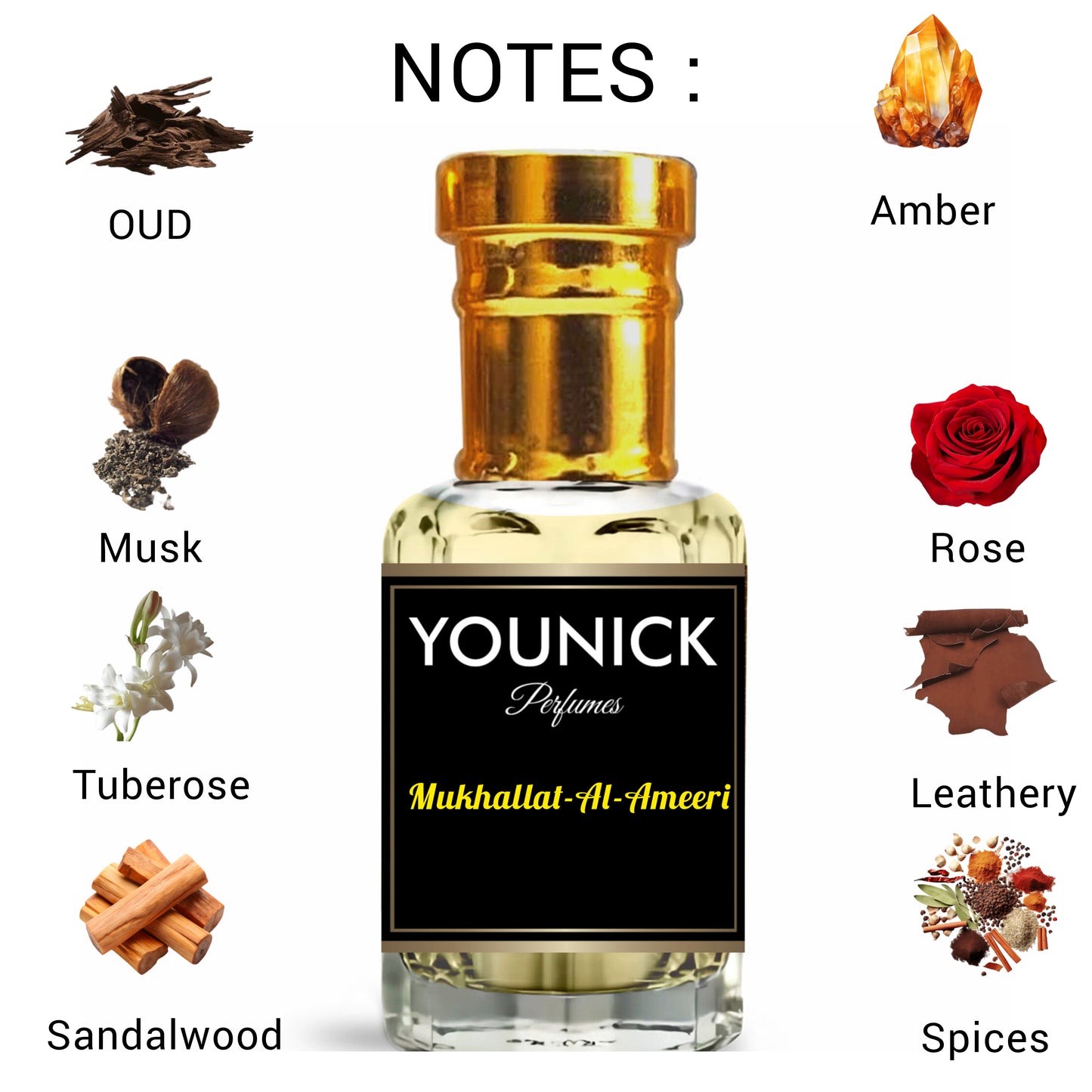 Mukhallat Al Ameeri - Luxurious Oud & Amber Attar (6ml / 12ml Roll-On)