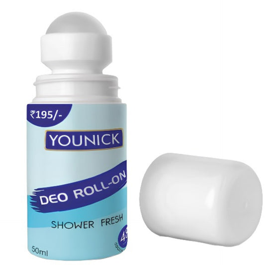 YOUNICK Deo Roll-On Shower Fresh 50ml – Long-Lasting Freshness & Odor Protection