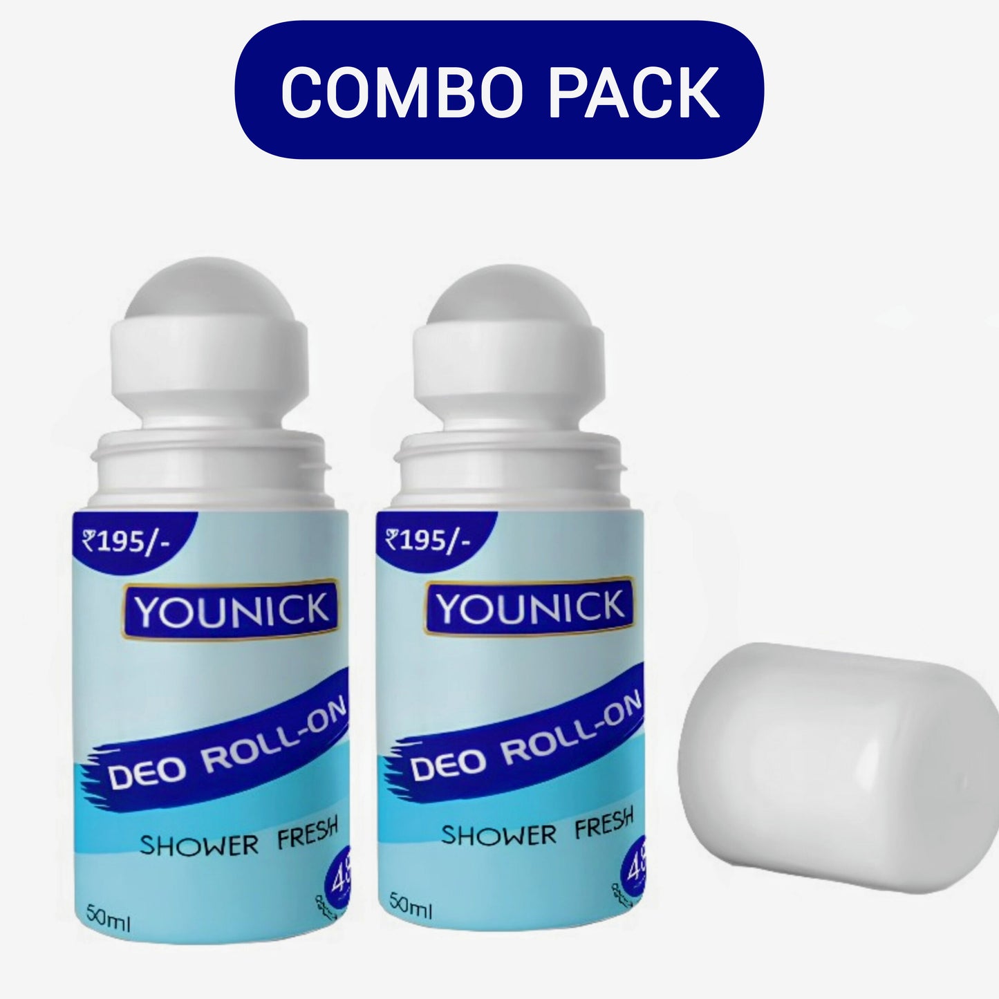 YOUNICK Deo Roll-On Shower Fresh 50ml – Long-Lasting Freshness & Odor Protection