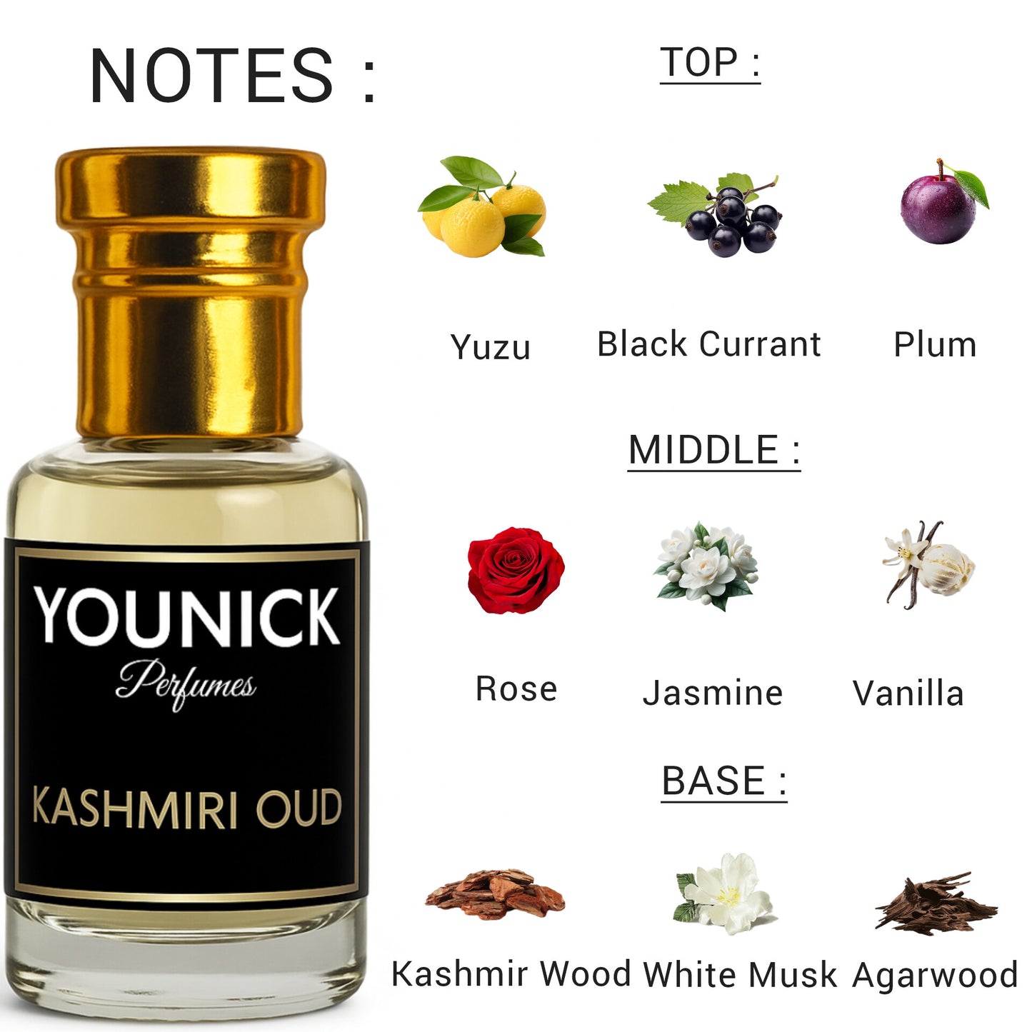 YOUNICK Kashmiri Oud Attar – Oriental Elegance in 6ml / 12ml