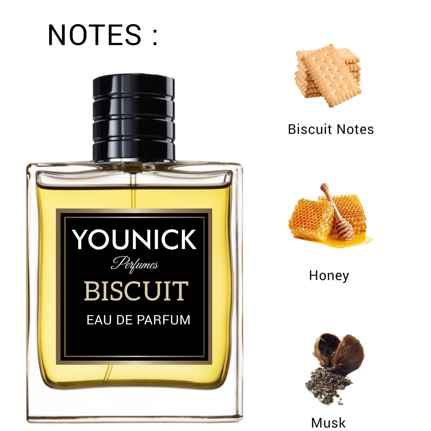 YOUNICK Biscuit Eau De Parfum – 50ml / 100ml | Sweet, Warm & Musky Gourmand Scent