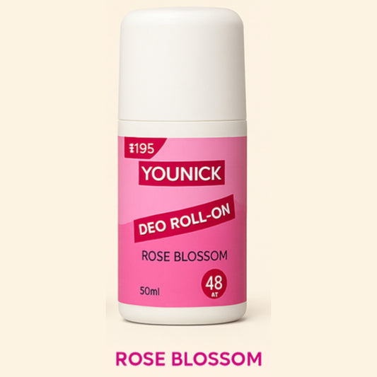 YOUNICK Deo Roll-On Rose Blossom 50ml – Long-Lasting Freshness & Odor Protection