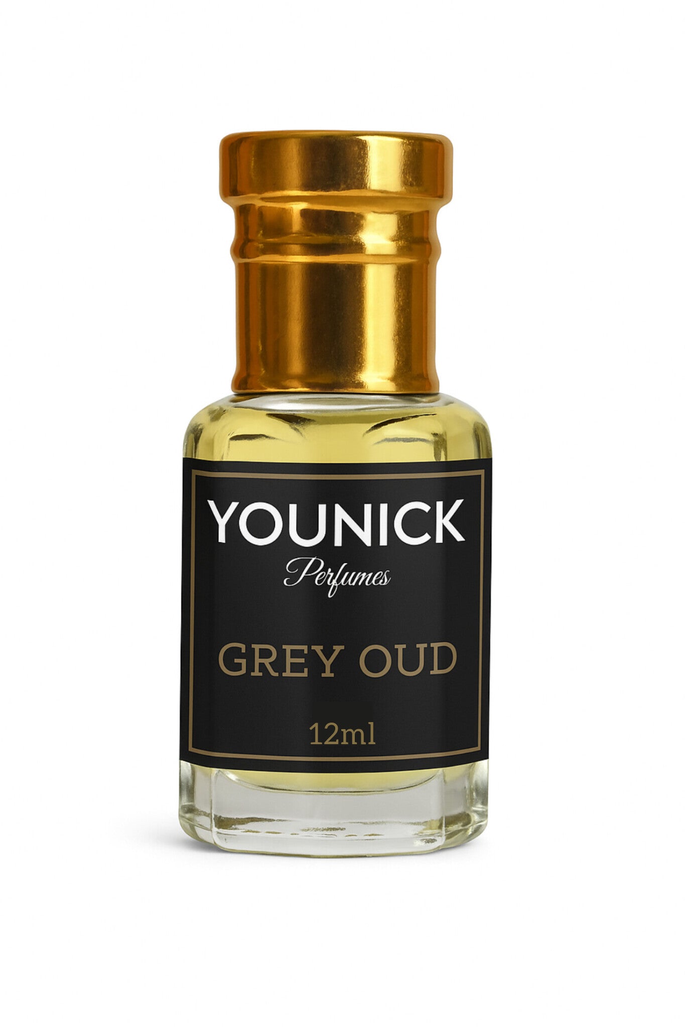 YOUNICK Grey Oud Attar - 6ml/12ml | A Luxurious Blend of Saffron, Oud & Musk