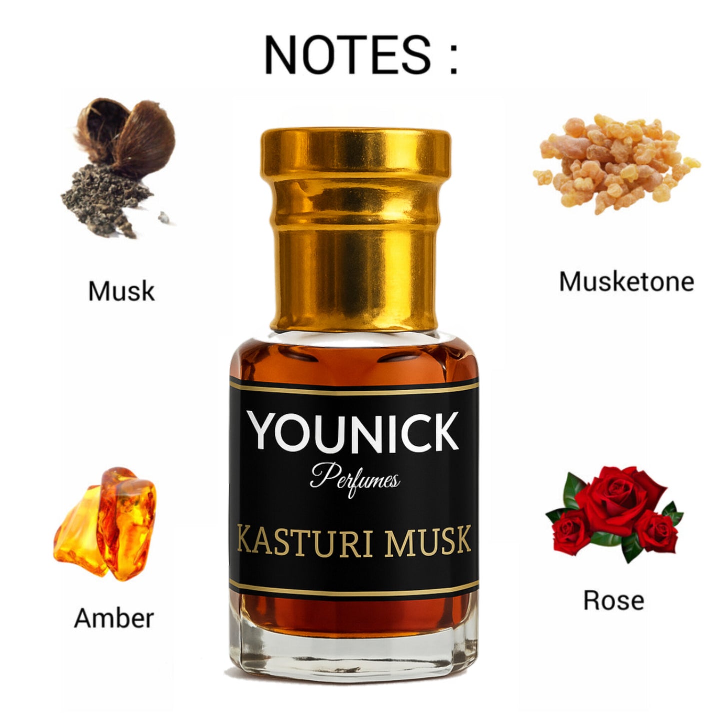 Original Kasturi Musk by Younick Perfumes 6ml attar long lasting high quality attar oil
