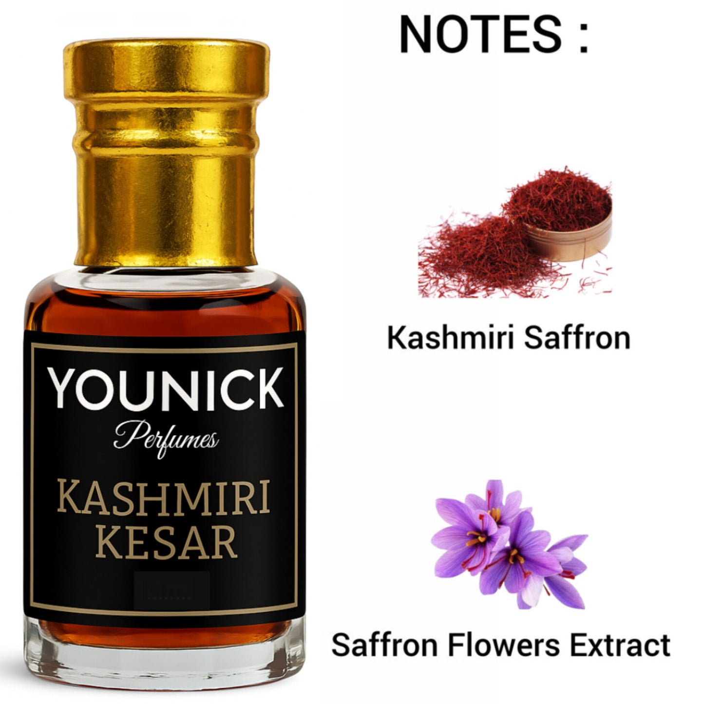 Kashmiri Kesar (Saffron/Zafran) roll on Attar 6ml/12ml by YOUNICK