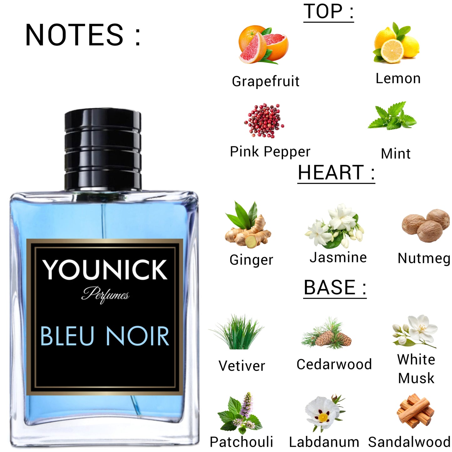 BLEU NOIR Eau de Parfum by YOUNICK | Inspired by Bleu de Chanel β For Men (50ml / 100ml)