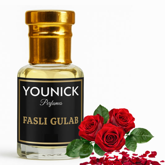 Fasli Gulab Attar by YOUNICK – Seasonal Rose Perfume Oil (6ml/12ml)