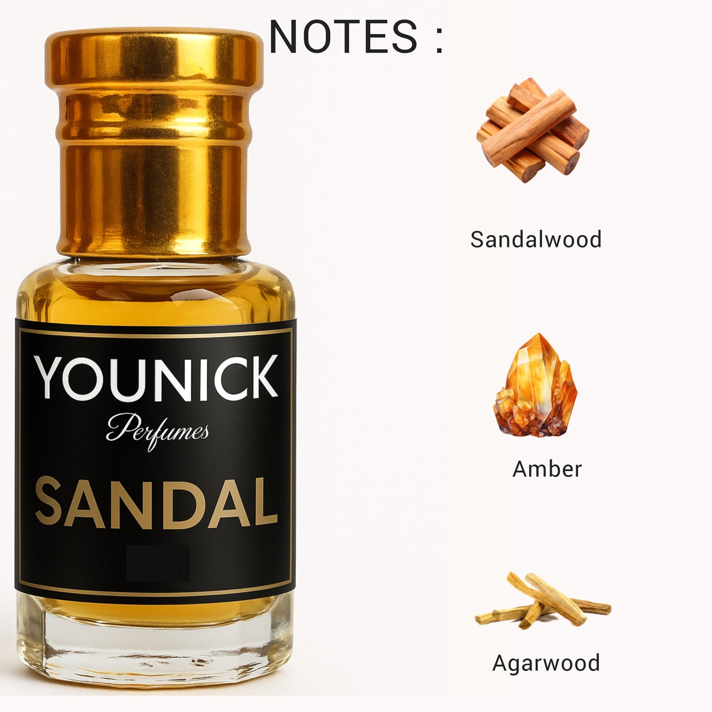 Sandal Attar by YOUNICK Perfumes | Pure Sandalwood Elegance | 6ml / 12ml