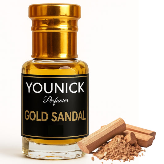 Gold Sandal Attar by YOUNICK Perfumes | Royal Mysore Chandan Blend | 6ml / 12ml