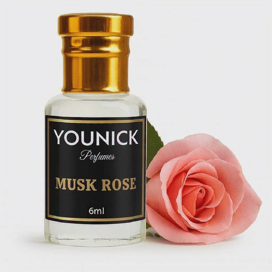 Musk Rose 6/12ml Attar Feminine Fragrance by Younick – Powdery Floral Elegance
