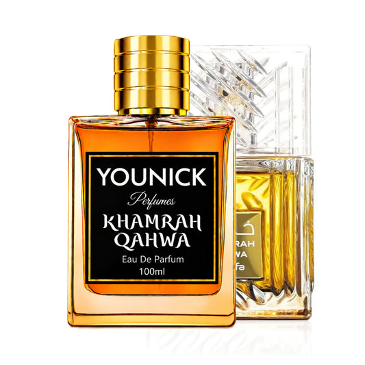 YOUNICK Khamrah Qahwa Eau De Parfum – Inspired Version of Khamrah Qahwa by Lattafa | Warm, Spicy & Coffee Fragrance