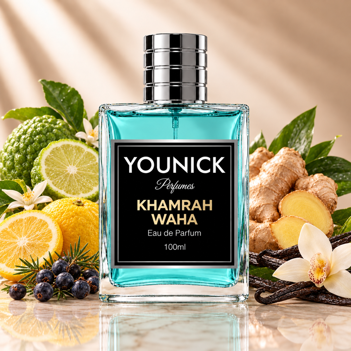 YOUNICK KHAMRAH WAHA Eau de Parfum for Men & Women | Fresh Citrus, Aquatic & Woody Fragrance | Inspired by Khamrah Waha by Lattafa | 50ml & 100ml