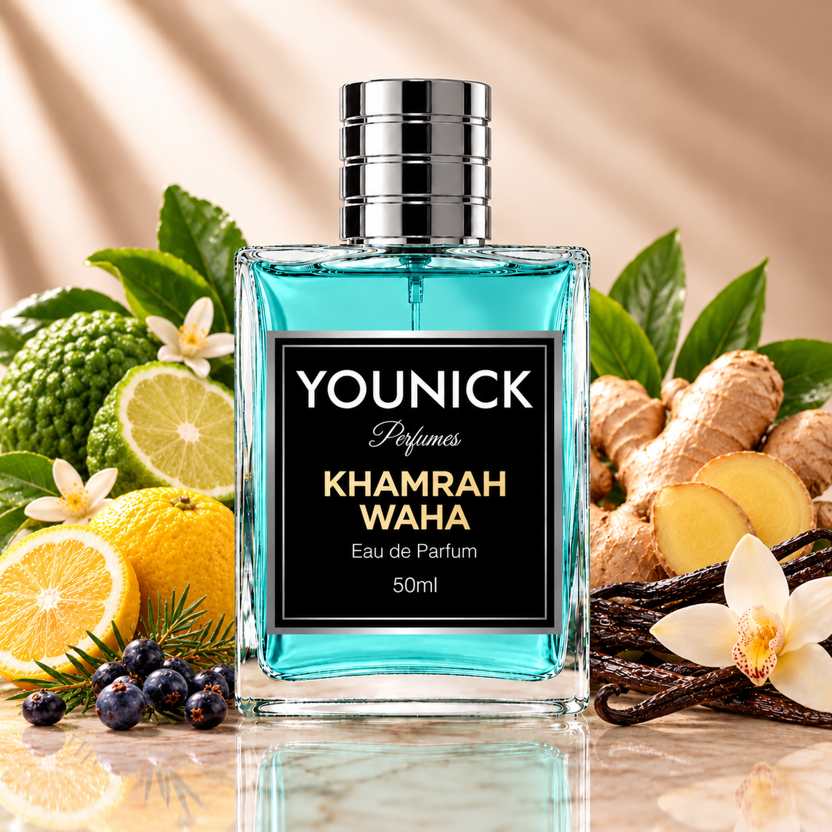 YOUNICK KHAMRAH WAHA Eau de Parfum for Men & Women | Fresh Citrus, Aquatic & Woody Fragrance | Inspired by Khamrah Waha by Lattafa | 50ml & 100ml