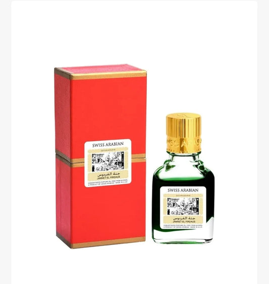 Original Swiss Arabian Jannatul Firdous - 9ml Red Alcohol Free Premium Attar for Men & Women