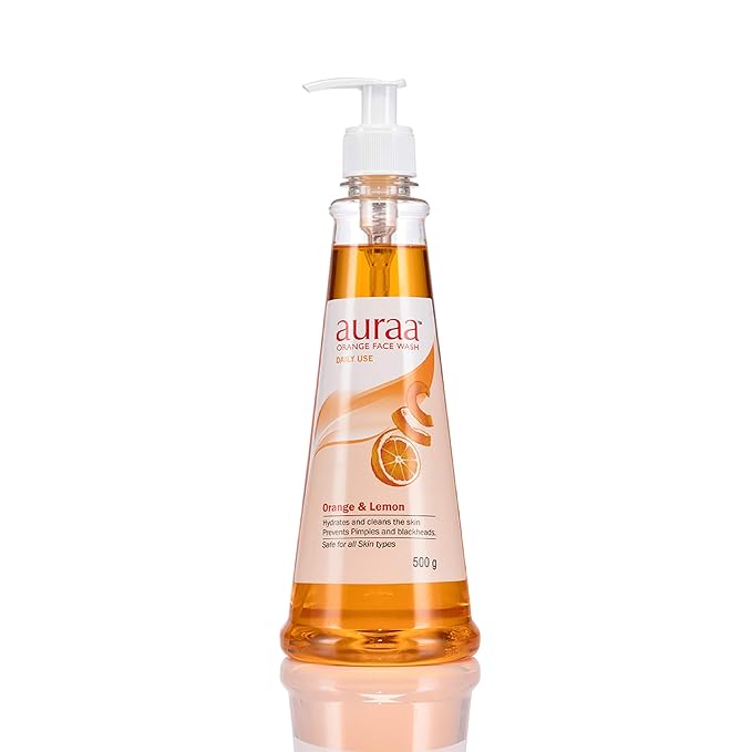 Auraa Orange Face Wash For Healthy And Glowing Skin - 500 grams