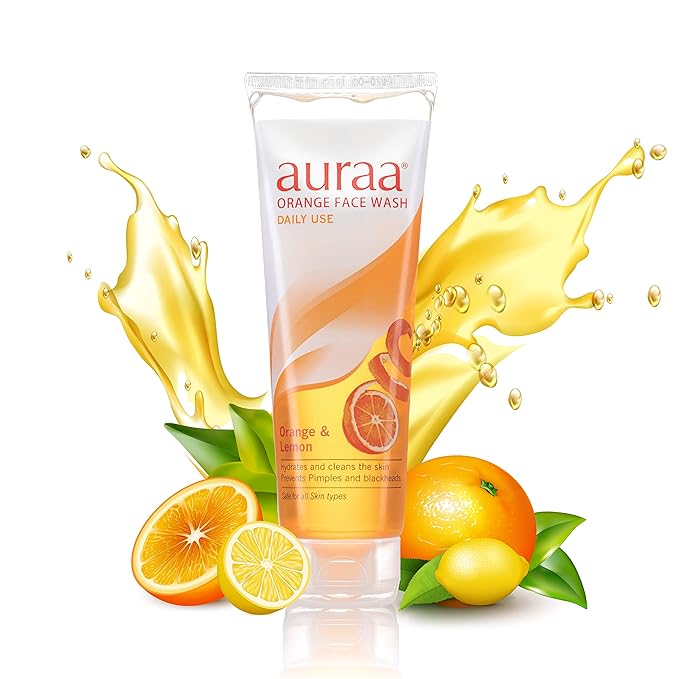 Auraa Orange Face Wash for Healthy and Glowing Skin Combo Pack 125gm*2=250gm