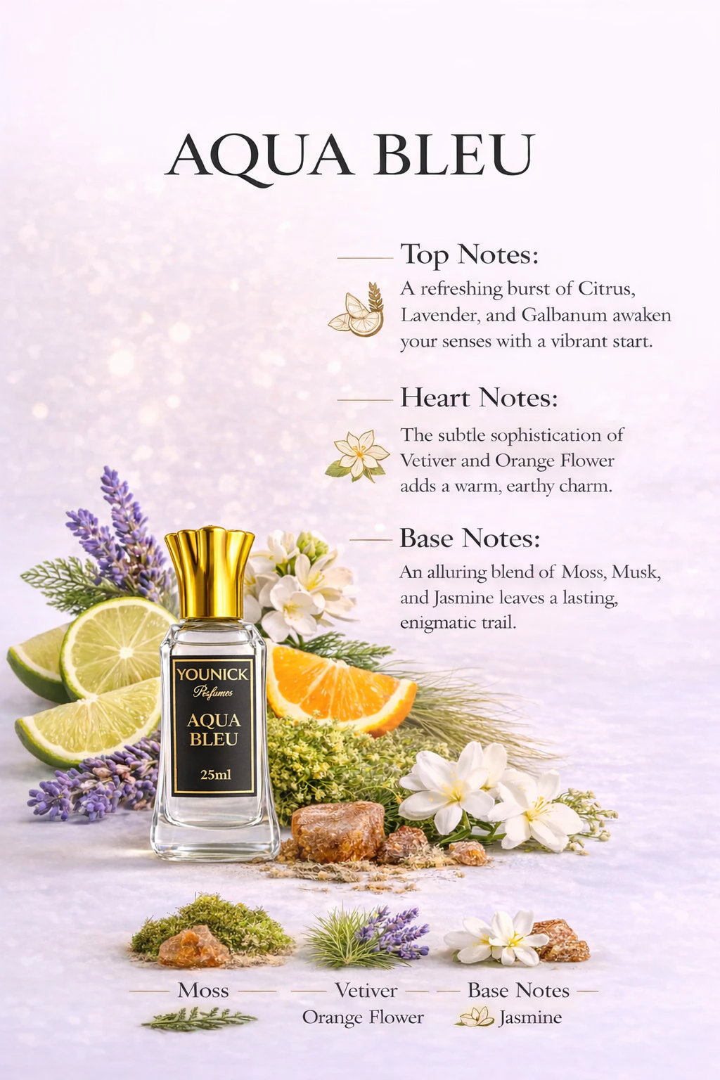 Aqua Bleu Attar by YOUNICK Fresh Citrus Aromatic Perfume Oil