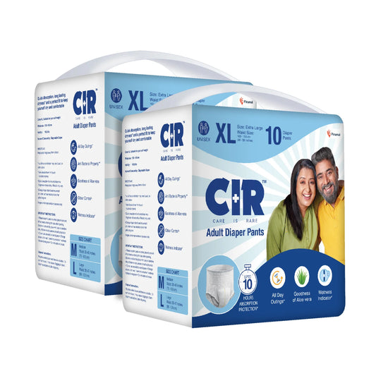 CIR Adult Diaper Pants XL (100-150cm I 40" inch- 59inch") Unisex, 10 hours absorption Adult Diapers - XL 10*2 = 20 Pieces