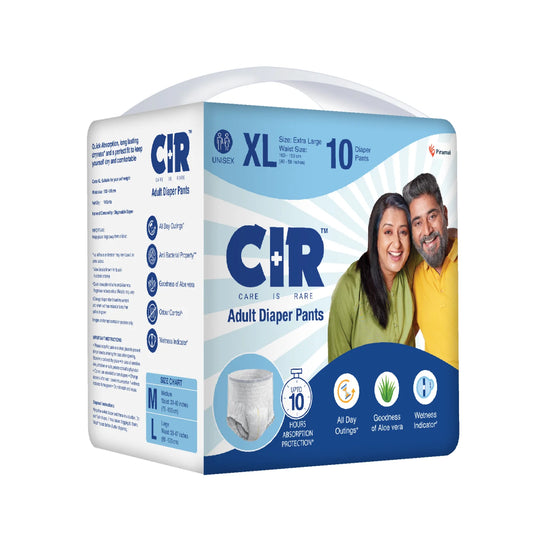 CIR Adult Diaper Pants XL (100-150cm I 40" inch- 59inch") Unisex, 10 hours absorption Adult Diapers - XL 10 Pieces