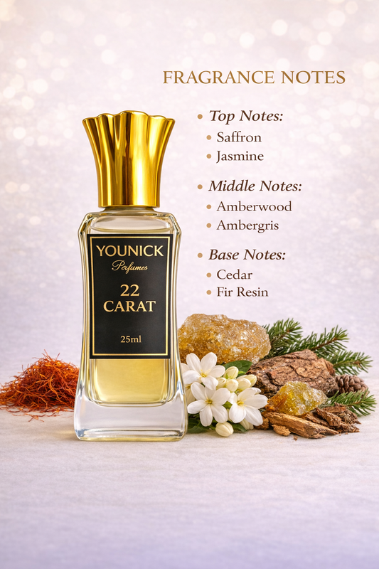 YOUNICK 22 Carat Attar – Premium Luxury Unisex Fragrance (Inspired by Baccarat Rouge 540) | Long Lasting Perfume Oil)