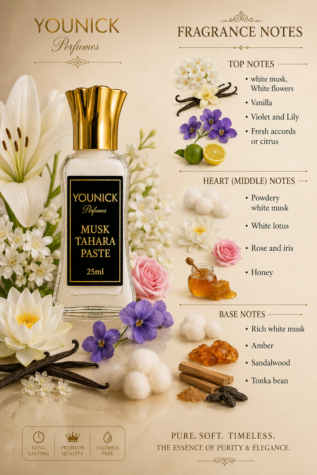 YOUNICK Musk Tahara Paste – White Musk | Alcohol-Free | Long-Lasting