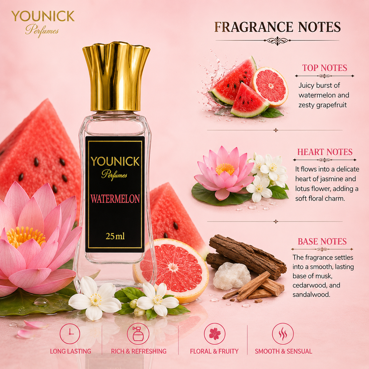 Watermelon Attar by YOUNICK | Refreshing Fruity Elegance