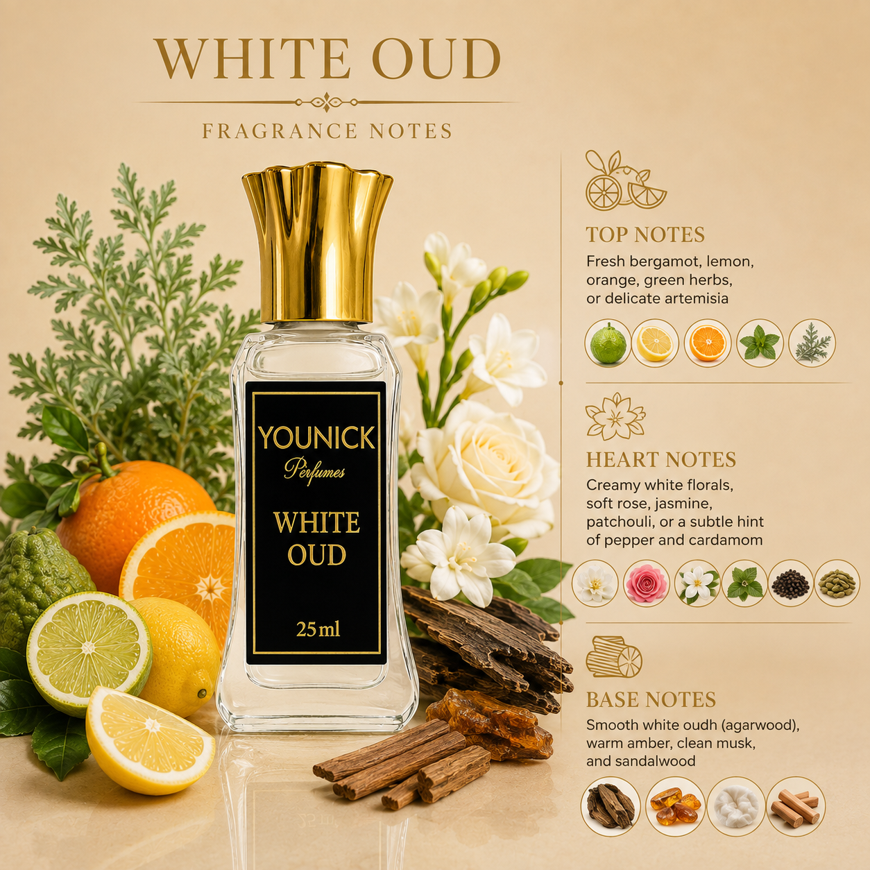 White Oud Attar by YOUNICK Perfumes – Exquisite Unisex Arabic Fragrance | Premium Long Lasting Attar