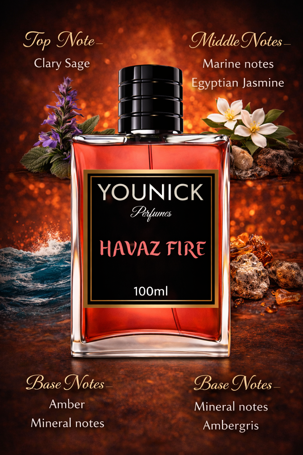 Havaz Fire by YOUNICK – Eau de Parfum Inspired Version Of Hawas Fire By Rasasi