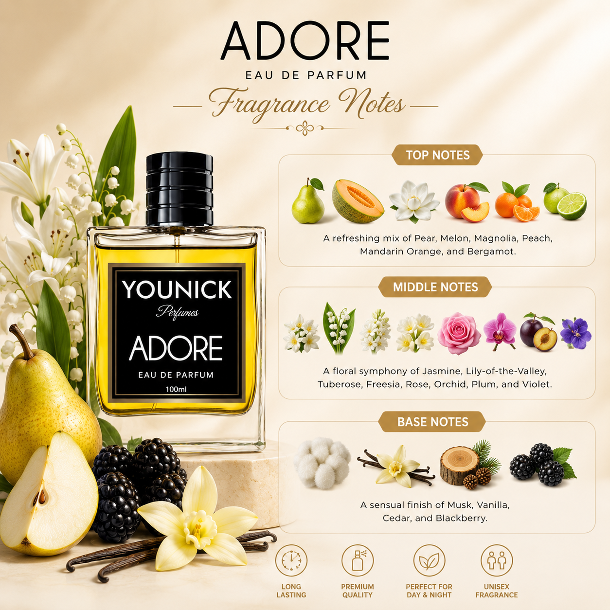 Adore Women Perfume by YOUNICK | Inspired by Jadore by Dior | Eau de Parfum