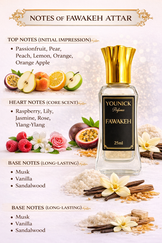 FAWAKEH Attar by YOUNICK – Fruity Floral Luxury Perfume Oil