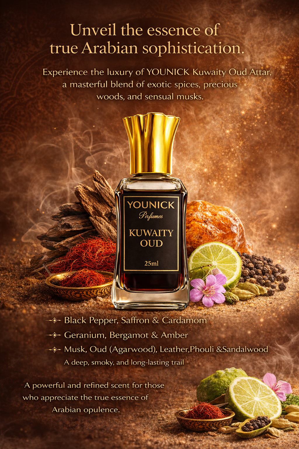 YOUNICK Kuwaity Oud Attar – Regal Depth. Pure Luxury.