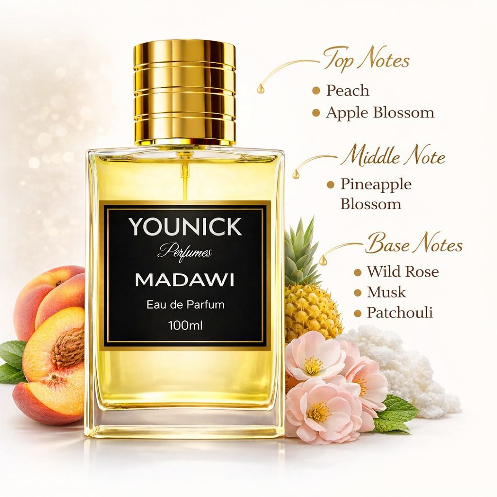 YOUNICK MADAWI Eau De Parfum – Fruity Floral Musk Luxury Perfume for Men & Women (INSPIRED VERSION OF ARABIAN OUD MADAWI)