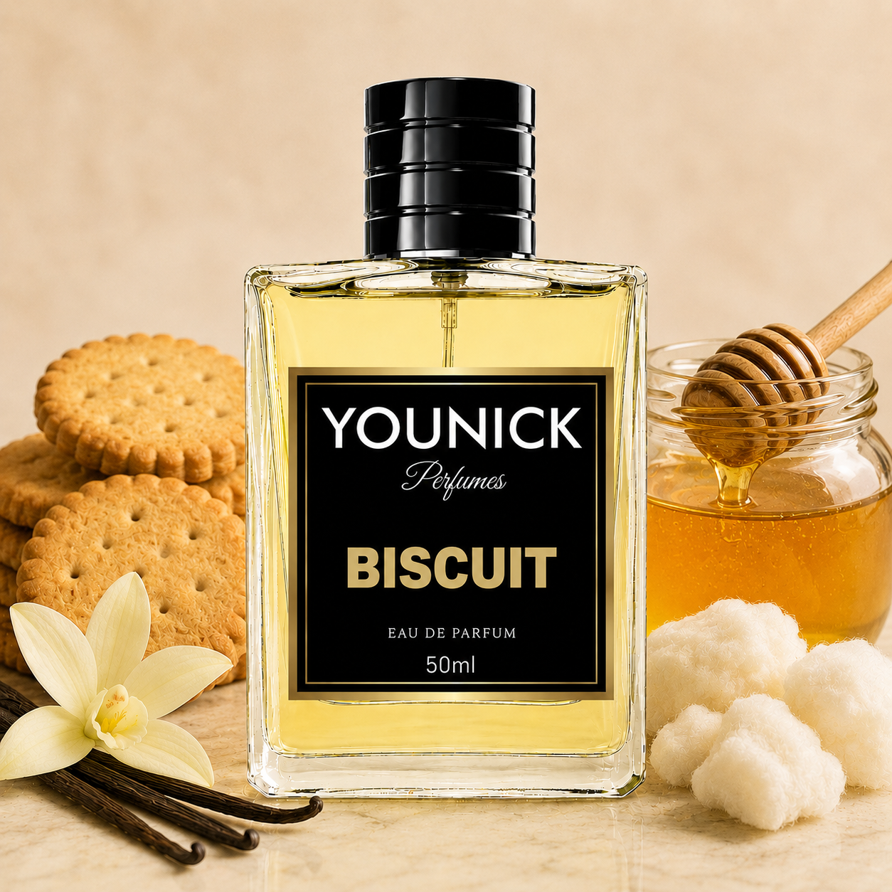 YOUNICK Biscuit Eau De Parfum – 50ml / 100ml | Sweet, Warm & Musky Gourmand Scent