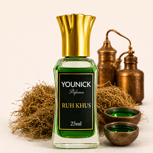 YOUNICK Ruh Khus Attar – Natural Vetiver Perfume Oil | Long Lasting Earthy Attar | Alcohol Free