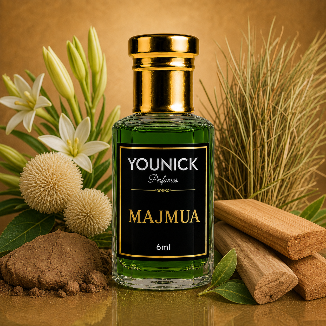 YOUNICK Majmua Attar – Traditional Green Herbal & Earthy Fragrance | Long-Lasting Attar