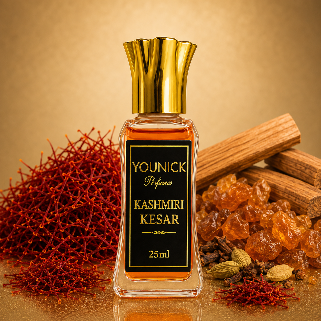 YOUNICK Kashmiri Kesar Attar – Premium Saffron & Sandalwood Fragrance | Long Lasting Attar