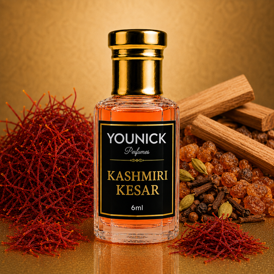 YOUNICK Kashmiri Kesar Attar – Premium Saffron & Sandalwood Fragrance | Long Lasting Attar