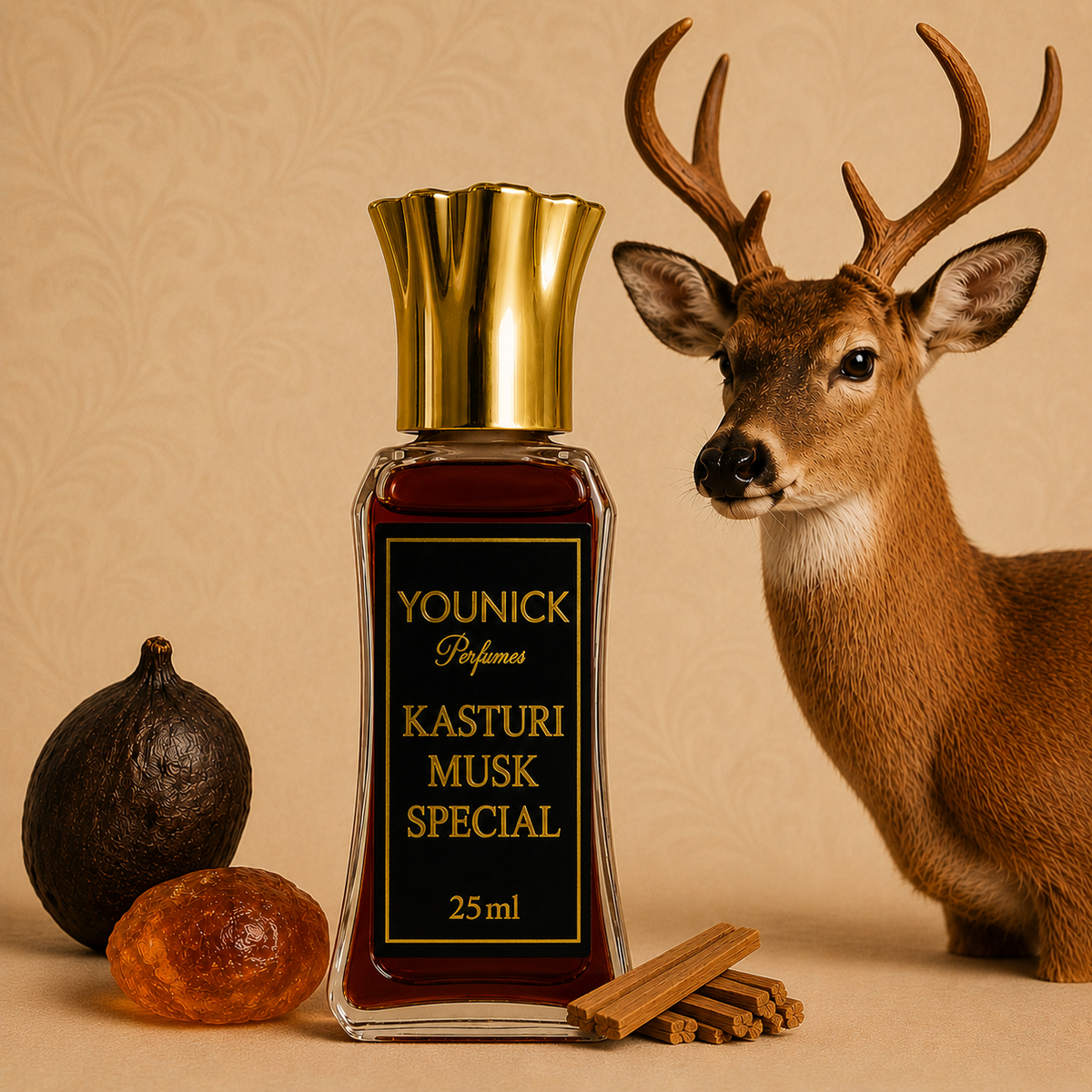 YOUNICK Kasturi Musk Attar – Deep Earthy & Smoky Musk Fragrance | Long Lasting Unisex Attar