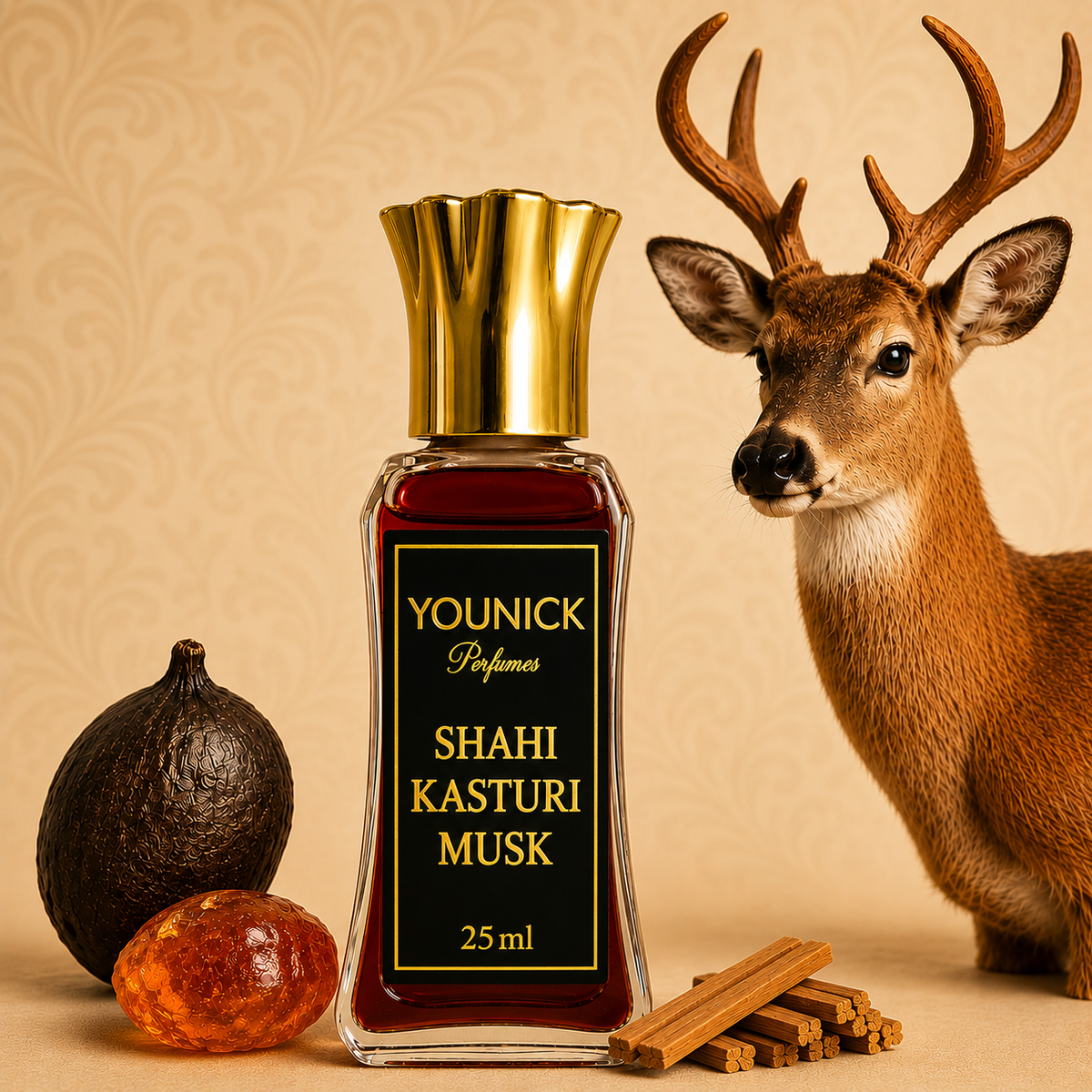 YOUNICK Kasturi Musk Attar – Deep Earthy & Smoky Musk Fragrance | Long Lasting Unisex Attar