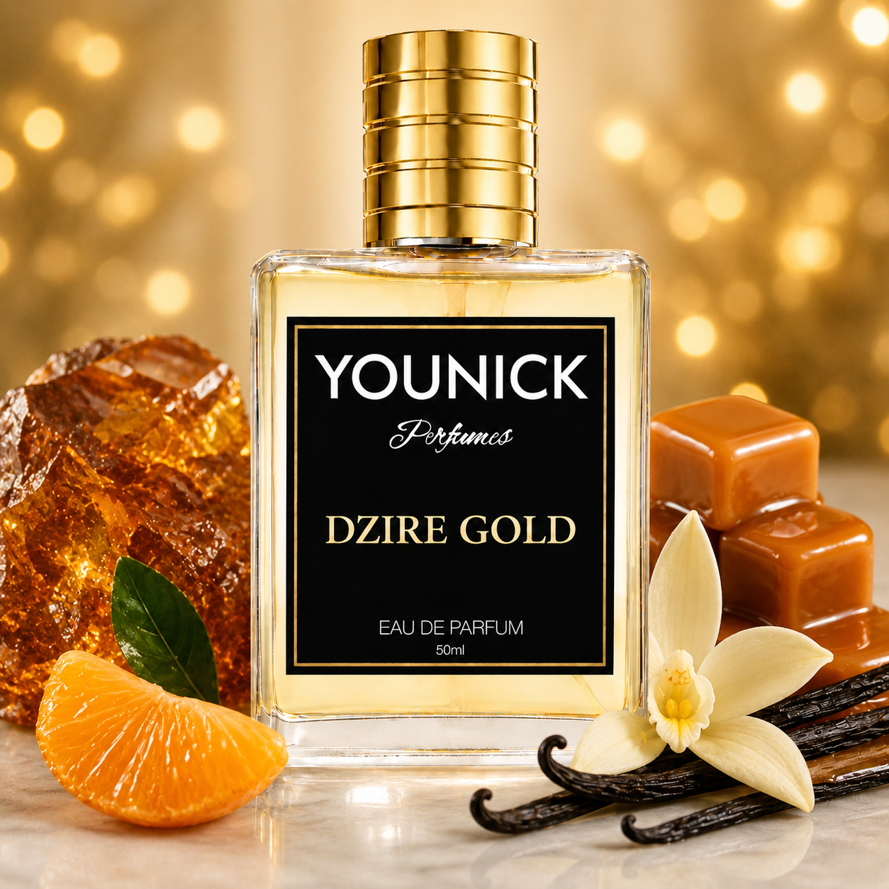 YOUNICK Dzire Gold Eau de Parfum | Luxury Long Lasting Perfume