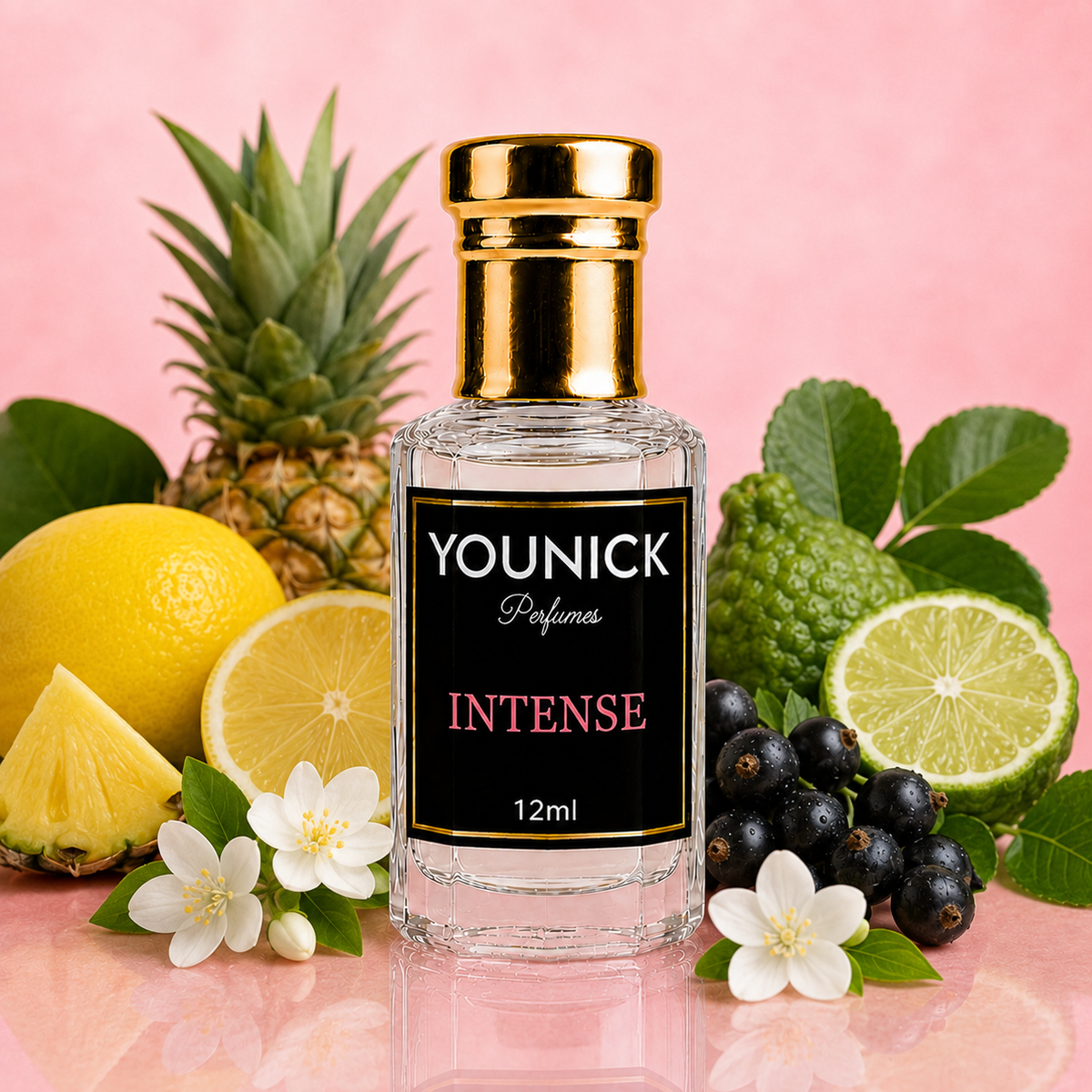 YOUNICK Intense Attar Perfume Oil – Premium Long-Lasting Fragrance | Lemon, Pineapple, Bergamot, Black Currant, Jasmine & Musk