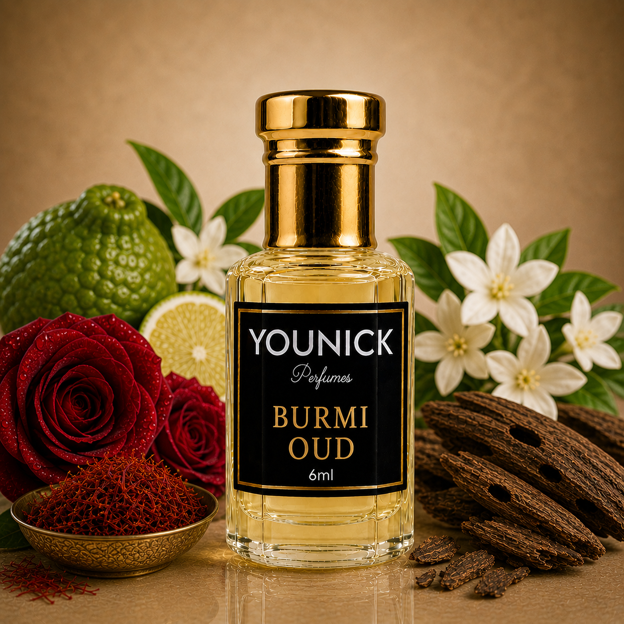 YOUNICK Burmi Oud Attar – Premium Long-Lasting Oud Fragrance | 6ml / 12ml / 25ml