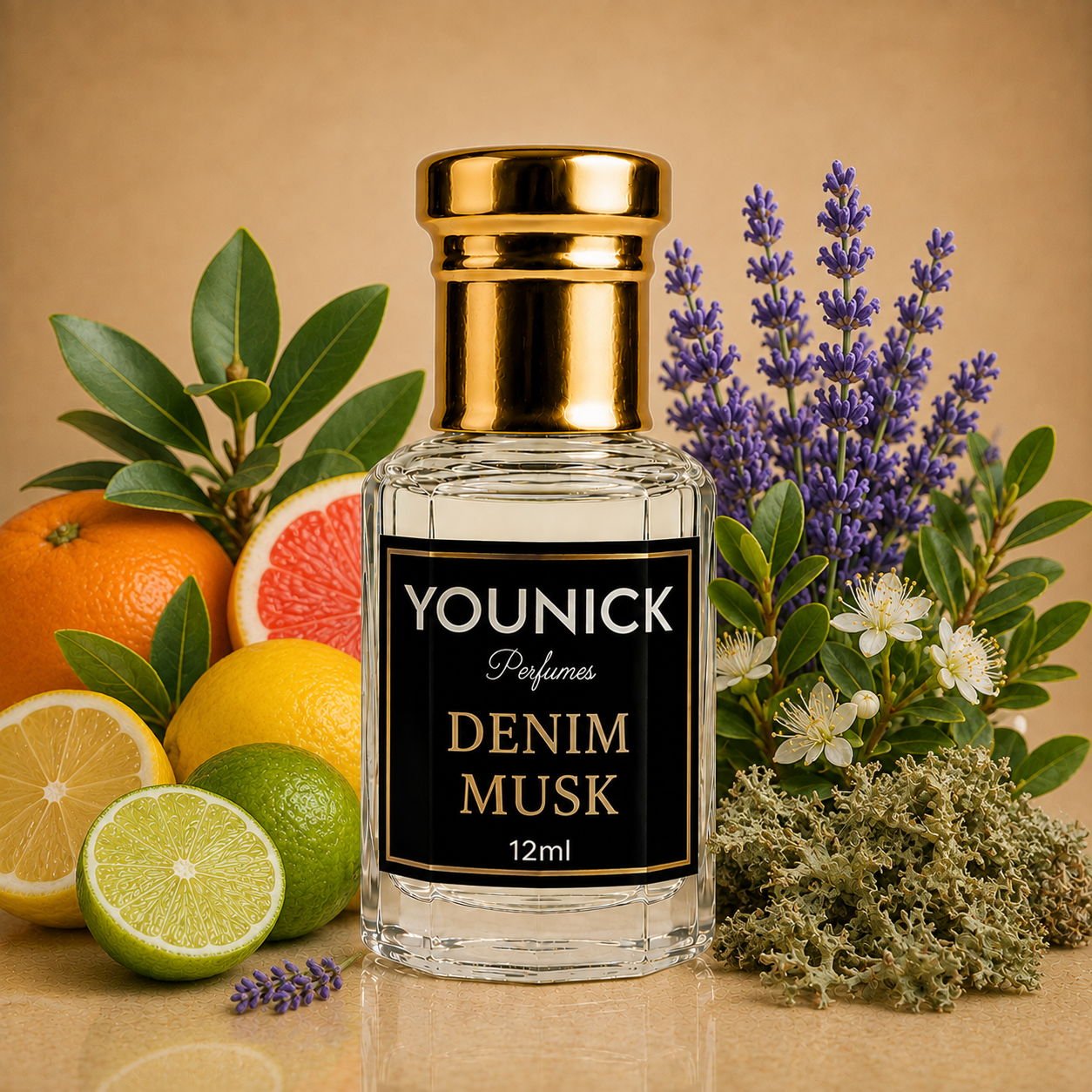 YOUNICK Denim Musk Premium Attar | Fresh Woody Long Lasting Perfume Oil | Unisex Alcohol-Free Attar